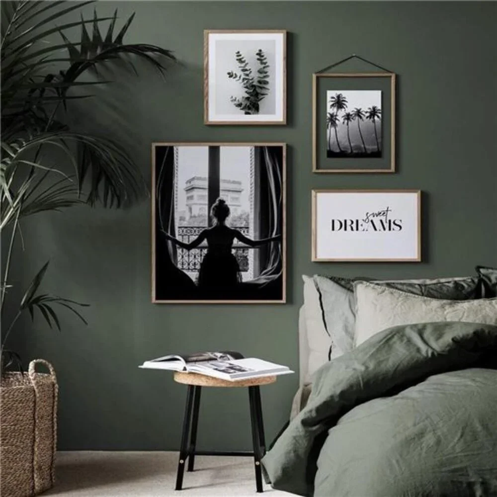 NEW West Elm Dark Green 100% Cotton Boho Queen King Bedding Duvet Sham Case Set
